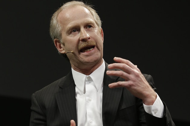 Dallas Stars general manager Jim Nill speaks before the team's new hockey logo unveiling in Dallas Tuesday, Sunday, June 4, 2013. (AP Photo/LM Otero)