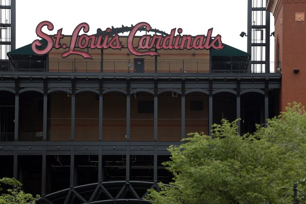 With the St. Louis Cardinals out of town on a road trip, Busch Stadium sits quiet Wednesday, June 17, 2015, in St. Louis. The team said Wednesday it hired a law firm several months ago to conduct an internal inquiry and to assist the FBI and Justice Department in their investigation into possible computer hacking of the Houston Astros database by members of the Cardinals organization. (AP Photo/Jeff Roberson)