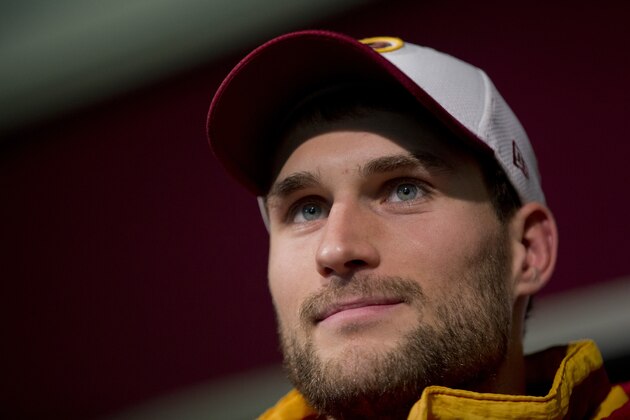 Washington Redskins NFL football quarterback Kirk Cousins speaks to reporters during a news conference at Redskins Park in Ashburn, Va., following a team practice Wednesday, Jan. 6, 2016.  (AP Photo/Manuel Balce Ceneta)