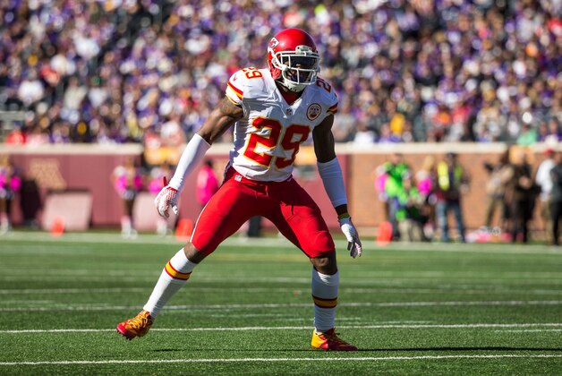 Oct 18, 2015; Minneapolis, MN, USA; Kansas City Chiefs safety Eric Berry (29) against the Minnesota Vikings at TCF Bank Stadium. The Vikings defeated the Chiefs 16-10. Mandatory Credit: Brace Hemmelgarn-USA TODAY Sports