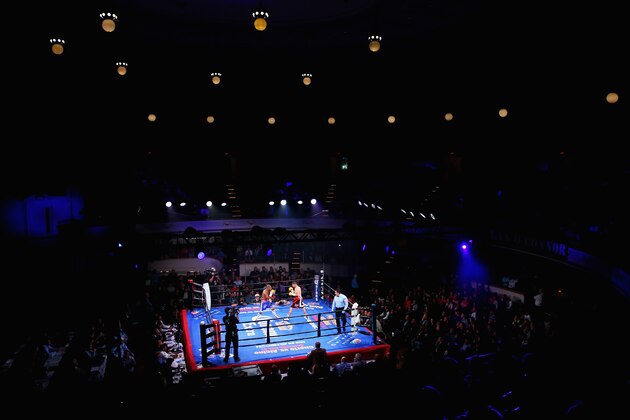 LOWELL, MA - OCTOBER 10: A general view of Ryan Kielczweski and Rafael Vazquez during their Featherweight bout on October 10, 2015 at Lowell Memorial Auditorium in Lowell, Massachusetts.  (Photo by Maddie Meyer/Getty Images)