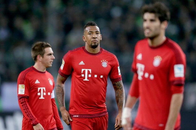 Jerome Boateng of Bayern Munchen during the Bundesliga match between Borussia Mönchengladbach and Bayern München on December 5, 2015 at the Borussia-Park in Mönchengladbach, Germany.(Photo by VI Images via Getty Images)