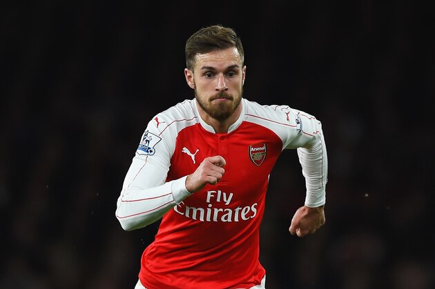 LONDON, ENGLAND - DECEMBER 05:  Aaron Ramsey of Arsenal gestures during the Barclays Premier League match between Arsenal and Sunderland at Emirates Stadiumon December 5, 2015 in London, England.  (Photo by Shaun Botterill/Getty Images)