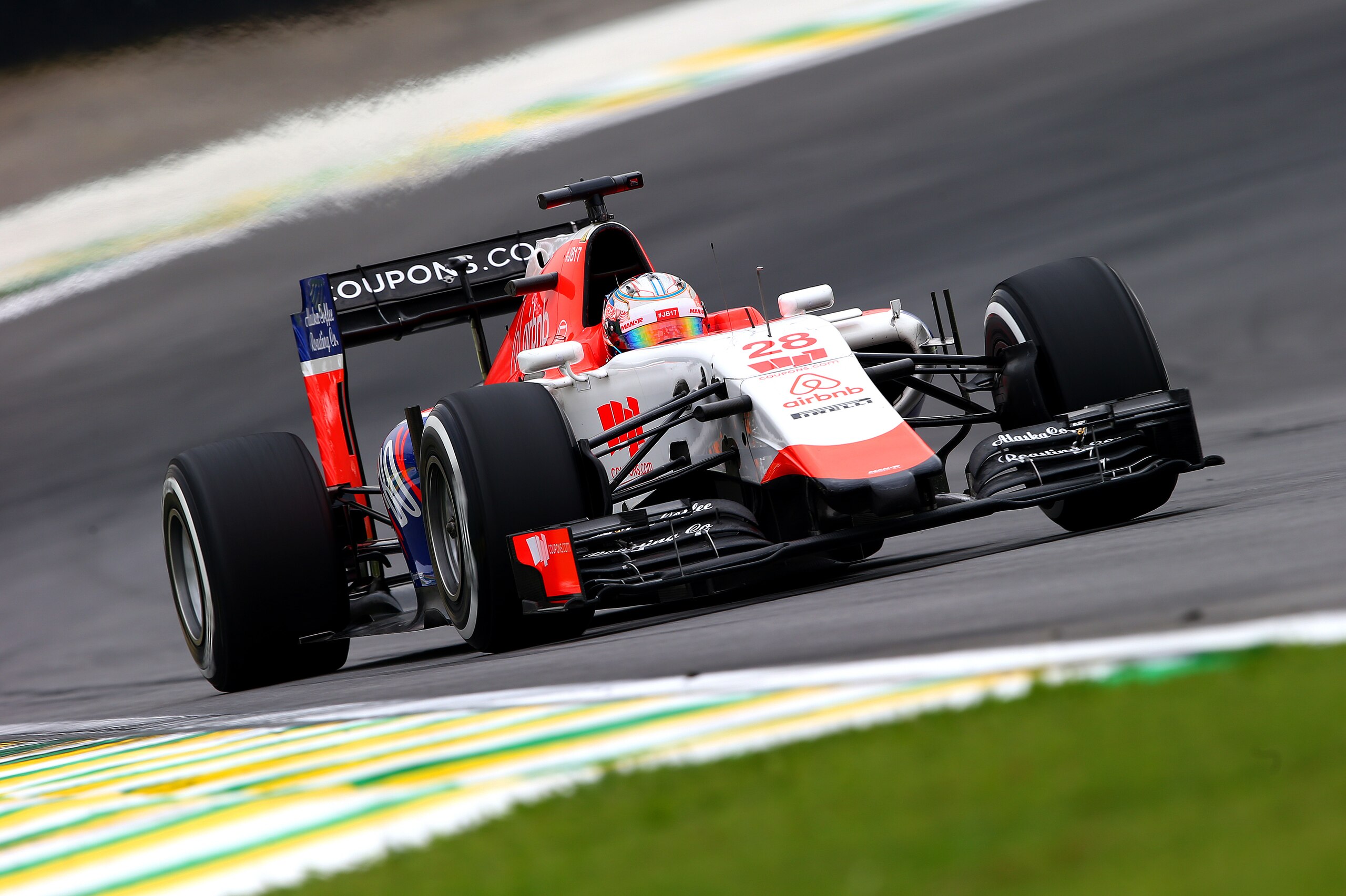 SAO PAULO, BRAZIL - NOVEMBER 13:  Will Stevens of Great Britain and Manor Marussia drives during practice for the Formula One Grand Prix of Brazil at Autodromo Jose Carlos Pace on November 13, 2015 in Sao Paulo, Brazil.  (Photo by Mark Thompson/Getty Images)
