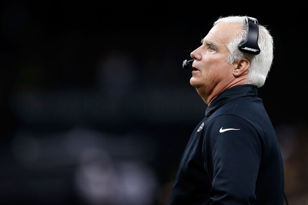 NEW ORLEANS, LA - DECEMBER 21:  Atlanta Falcons Head coach Mike Smith looks on as his team takes on the New Orleans Saints during a game at the Mercedes-Benz Superdome on December 21, 2014 in New Orleans, Louisiana.  (Photo by Sean Gardner/Getty Images)