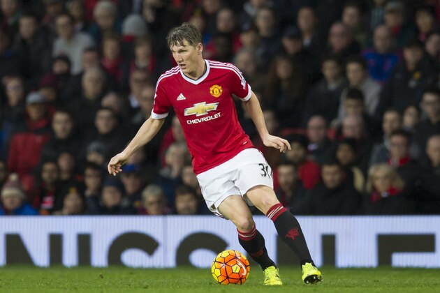 Manchester United's Bastian Schweinsteiger during the English Premier League soccer match between Manchester United and Swansea City at Old Trafford Stadium, Manchester, England, Saturday, Jan. 2, 2016. (AP Photo/Jon Super)