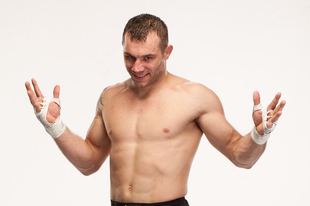 AUBURN HILLS, MI - NOVEMBER 20:  Brian Foster poses for a portrait backstage after defeating Matt Brown at UFC 123 on November 20, 2010 in Auburn Hills, Michigan.  (Photo by Mike Roach/Zuffa LLC/Zuffa LLC via Getty Images)