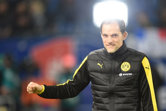 Dortmund's head coach Thomas Tuchel arrives for the German first division football Bundesliga match between Hamburg SV and Borussia Dortmund in Hamburg, northern Germany on November 20, 2015. AFP PHOTO / CARMEN JASPERSEN

RESTRICTIONS: DURING MATCH TIME: DFL RULES TO LIMIT THE ONLINE USAGE TO 15 PICTURES PER MATCH AND FORBID IMAGE SEQUENCES TO SIMULATE VIDEO. 
==RESTRICTED TO EDITORIAL USE ==
FOR FURTHER QUERIES PLEASE CONTACT THE DFL DIRECTLY AT + 49 69 650050.        (Photo credit should read CARMEN JASPERSEN/AFP/Getty Images)