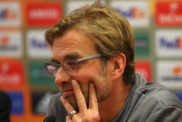 LIVERPOOL, ENGLAND - NOVEMBER 25:  Jurgen Klopp the manager of Liverpool FC faces the media during a press conference at Melwood Training Complex on November 25, 2015 in Liverpool, United Kingdom.  (Photo by Alex Livesey/Getty Images)