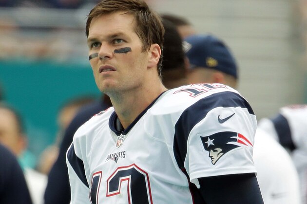 New England Patriots quarterback Tom Brady (12) watches a replay during the second half of an NFL football game against the Miami Dolphins, Sunday, Jan. 3, 2016, in Miami Gardens, Fla. (AP Photo/Lynne Sladky) New England Patriots quarterback Tom Brady (12) watches a replay during the second half of an NFL football game against the Miami Dolphins, Sunday, Jan. 3, 2016, in Miami Gardens, Fla. (AP Photo/Lynne Sladky)