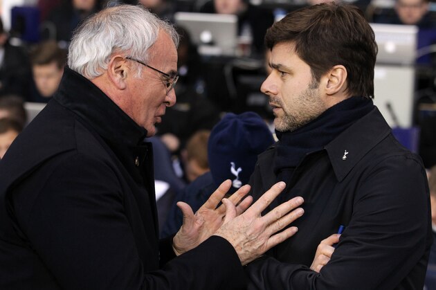 LONDON, ENGLAND - JANUARY 10: Mauricio Pochettino, Manager of Tottenham Hotspur and Claudio Ranieri, Manager of Leicester City before the Emirates FA Cup Third Round match between Tottenham Hotspur and Leicester City at White Hart Lane on January 10, 2016 in London, England.  (Photo by Harry Hubbard/Getty Images)