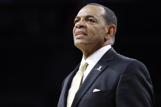 Jan 9, 2016; Auburn Hills, MI, USA; Brooklyn Nets head coach Lionel Hollins looks on from the sidelines during the third quarter against the Detroit Pistons at The Palace of Auburn Hills. The Pistons won 103-89. Mandatory Credit: Raj Mehta-USA TODAY Sports