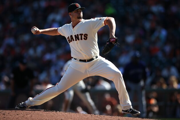 SAN FRANCISCO, CA - OCTOBER 4:  Cody Hall #59 of the San Francisco Giants pitches against the Colorado Rockies during the game at AT&T Park on Sunday, October 4, 2015 in San Francisco, California. (Photo by Brad Mangin/MLB Photos via Getty Images)