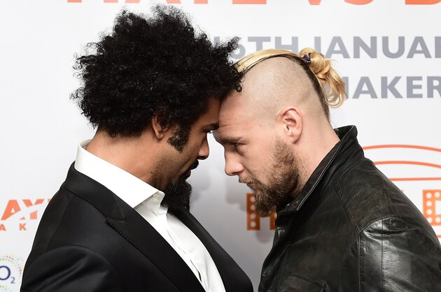 LONDON, ENGLAND - NOVEMBER 24: David Haye and Mark De Mori pose during a press conference at The O2 Arena on November 24, 2015 in London, England. (Photo by Alex Broadway/Getty Images) LONDON, ENGLAND - NOVEMBER 24: David Haye and Mark De Mori pose during a press conference at The O2 Arena on November 24, 2015 in London, England. (Photo by Alex Broadway/Getty Images)
