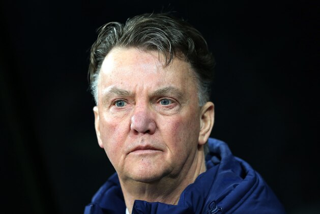 Manchester United's manager Louis Van Gaal awaits the start of the English Premier League soccer match between Newcastle United and Manchester United at St James' Park, Newcastle, England, Tuesday, Jan. 12, 2015. (AP Photo/Scott Heppell)