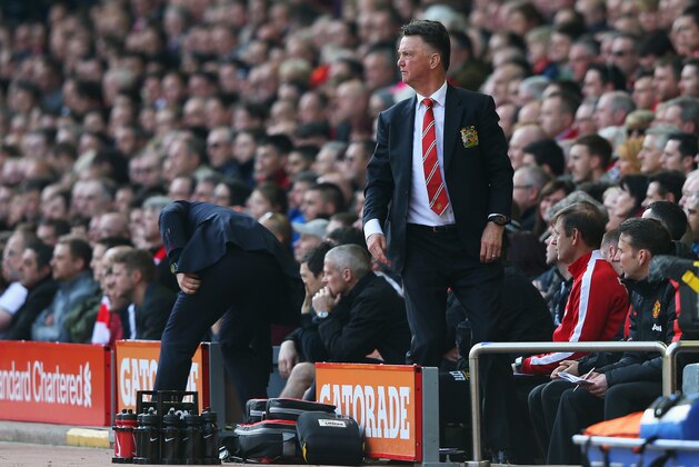 LIVERPOOL, ENGLAND - MARCH 22:  Louis van Gaal, manager of Manchester United looks on during the Barclays Premier League match between Liverpool and Manchester United at Anfield on March 22, 2015 in Liverpool, England.  (Photo by Alex Livesey/Getty Images)
