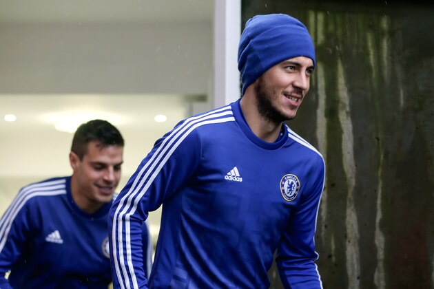 LONDON, ENGLAND - JANUARY 03:  Eden Hazard of Chelsea comes out to warm up before the Barclays Premier League match between Crystal Palace and Chelsea at Selhurst Park on January 3, 2016 in London, England.  (Photo by Catherine Ivill - AMA/Getty Images)