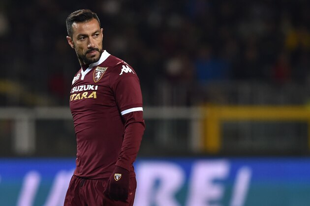 TURIN, ITALY - NOVEMBER 28:  Fabio Quagliarella of Torino FC looks on during the Serie A match between Torino FC and Bologna FC  at Stadio Olimpico di Torino on November 28, 2015 in Turin, Italy.  (Photo by Valerio Pennicino/Getty Images)