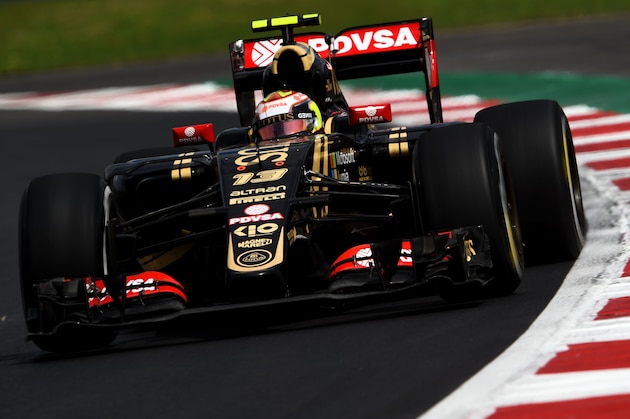MEXICO CITY, MEXICO - OCTOBER 30:  Pastor Maldonado of Venezuela and Lotus drives during practice for the Formula One Grand Prix of Mexico at Autodromo Hermanos Rodriguez on October 30, 2015 in Mexico City, Mexico.  (Photo by Lars Baron/Getty Images)