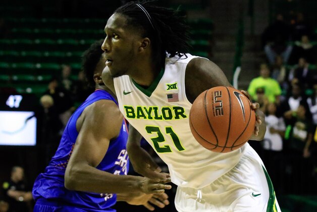 Nov 23, 2015; Waco, TX, USA; Baylor Bears forward Taurean Prince (21) dribbles during a game against the Savannah State Tigers at Ferrell Center. Baylor won 100-61. Mandatory Credit: Ray Carlin-USA TODAY Sports