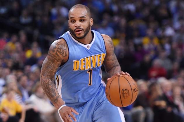 OAKLAND, CA - JANUARY 02:  Jameer Nelson #1 of the Denver Nuggets dribbles the ball against the Golden State Warriors during an NBA basketball game at ORACLE Arena on January 2, 2016 in Oakland, California. NOTE TO USER: User expressly acknowledges and agrees that, by downloading and or using this photograph, User is consenting to the terms and conditions of the Getty Images License Agreement.  (Photo by Thearon W. Henderson/Getty Images)