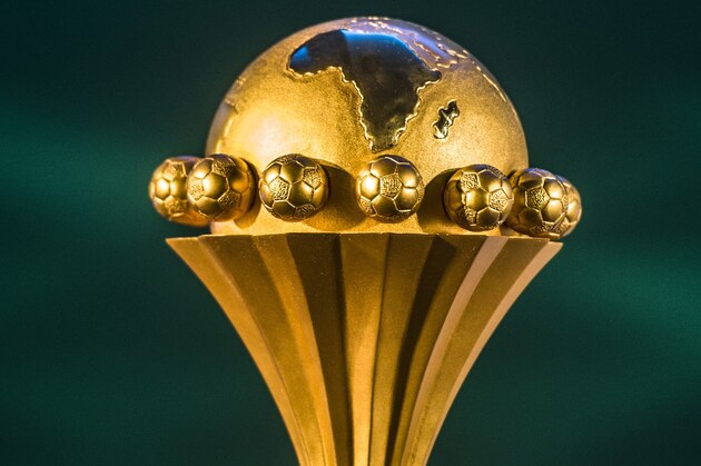 A picture taken on April 8, 2015 shows Africa Cup of Nations (CAN) trophy ahead of the draw for the 2017 CAN qualifiers in Cairo. The CAF announced that Gabon will host the 2017 Africa Cup of Nations. AFP PHOTO / KHALED DESOUKI        (Photo credit should read -/AFP/Getty Images)