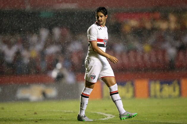 SAO PAULO, BRAZIL - NOVEMBER 19:  Pato of Sao Paulo looks on during the match between Sao Paulo and Atletico MG for the Brazilian Series A 2015 at Estadio do Morumbi on November 19, 2015 in Sao Paulo, Brazil.  (Photo by Friedemann Vogel/Getty Images)