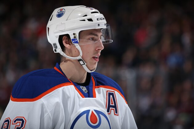 DENVER, CO - DECEMBER 19:  Ryan Nugent-Hopkins #93 of the Edmonton Oilers looks on during a break in the action against the Colorado Avalanche at Pepsi Center on December 19, 2015 in Denver, Colorado. The Avalanche defeated the Oilers 5-1.  (Photo by Doug Pensinger/Getty Images)