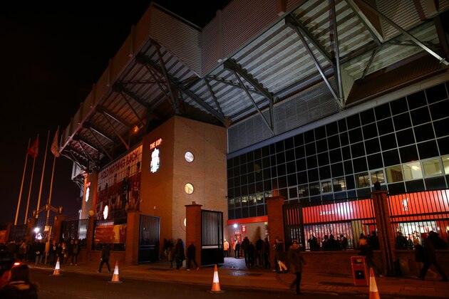 LIVERPOOL, ENGLAND - JANUARY 20:  A general view of the stadium prior to The Emirates FA Cup Third Round Replay match between Liverpool and Exeter City at Anfield on January 20, 2016 in Liverpool, England.  (Photo by Clive Brunskill/Getty Images)