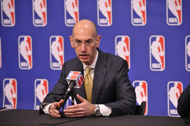 SECAUCUS, NJ - MAY 17:  NBA Deputy Commissioner Adam Silver answers questions during a press conference prior to the 2011 NBA Draft Lottery at the Studios at NBA Entertainment on May 17, 2011 in Secaucus, New Jersey.  NOTE TO USER: User expressly acknowledges and agrees that, by downloading and/or using this Photograph, user is consenting to the terms and conditions of the Getty Images License Agreement. Mandatory Copyright Notice: Copyright 2011 NBAE (Photo by David Dow/NBAE via Getty Images)