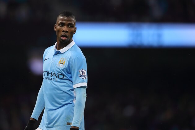 MANCHESTER, ENGLAND - JANUARY 16:  Kelechi Iheanacho of Manchester City during the Barclays Premier League match between Manchester City and Crystal Palace at the Etihad Stadium on January 16, 2016 in Manchester, England.  (Photo by Matthew Ashton - AMA/Getty Images)