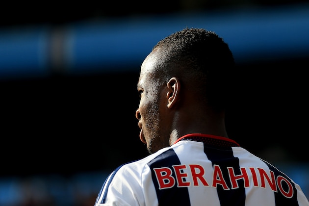 BIRMINGHAM, ENGLAND - SEPTEMBER 19:  Saido Berahino of West Bromwich Albion during the Barclays Premier League match between Aston Villa and West Bromwich Albion at Villa Park stadium on September 19, 2015 in Birmingham, England. (Photo by Stephen Pond/Getty Images)