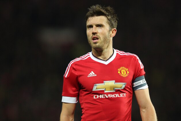 MANCHESTER, UNITED KINGDOM - OCTOBER 28:   Michael Carrick of Manchester United during the Capital One Cup Fourth Round match between Manchester United v Middlesbrough at Old Trafford on October 28, 2015 in Manchester, United Kingdom.  (Photo by Matthew Ashton - AMA/Getty Images)