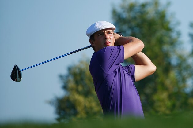 ABU DHABI, UNITED ARAB EMIRATES - JANUARY 21:  Amateur Bryson Dechambeau of the United States hits his tee shot on the third hole during the first round of the Abu Dhabi HSBC Golf Championship at the Abu Dhabi Golf Club on January 21, 2016 in Abu Dhabi, United Arab Emirates.  (Photo by Scott Halleran/Getty Images)