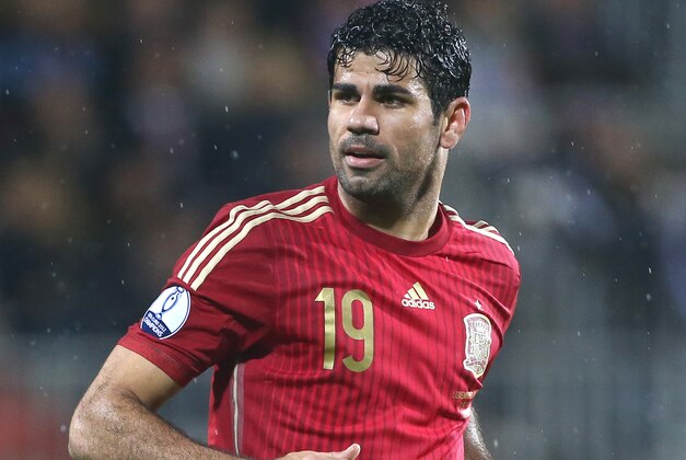 LUXEMBOURG, LUXEMBOURG - OCTOBER 12: Diego Costa of Spain in action during the Euro 2016 qualifier match between Luxembourg and Spain at Stade Josy Barthel stadium on October 12, 2014 in Luxembourg. (Photo by Jean Catuffe/Getty Images)