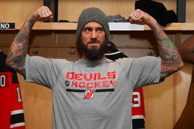 NEWARK, NJ - JANUARY 20: UFC fighter Phil 'CM Punk' Brooks poses in front of his locker at the Amerihealth Pavilion on January 20, 2016 in Newark, New Jersey. (Photo by Ed Mulholland/Zuffa LLC/Zuffa LLC via Getty Images)