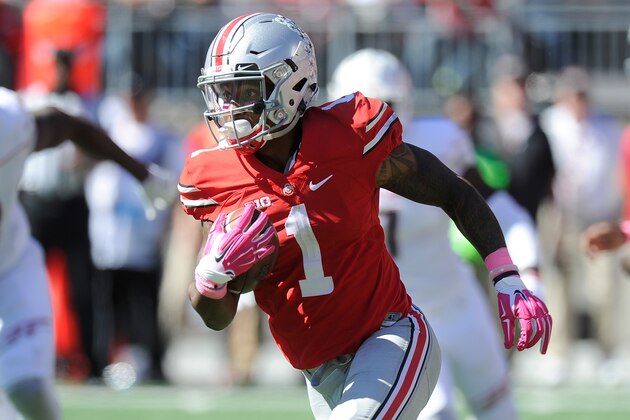 COLUMBUS, OH - OCTOBER 10:  Braxton Miller #1 of the Ohio State Buckeyes rushes the ball against the Maryland Terrapins at Ohio Stadium on October 10, 2015 in Columbus, Ohio.  (Photo by G Fiume/Maryland Terrapins/Getty Images)