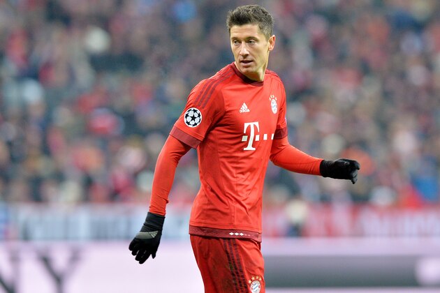 Bayern's Robert Lewandowski during the Champions League group F soccer match between FC Bayern Munich and Olympiakos in Munich, Germany, Tuesday, Nov. 24, 2015. (AP Photo/Kerstin Joensson) Bayern's Robert Lewandowski during the Champions League group F soccer match between FC Bayern Munich and Olympiakos in Munich, Germany, Tuesday, Nov. 24, 2015. (AP Photo/Kerstin Joensson)