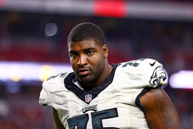 Oct 26, 2014; Glendale, AZ, USA; Philadelphia Eagles defensive end Vinny Curry (75) against the Arizona Cardinals at University of Phoenix Stadium. The Cardinals defeated the Eagles 24-20. Mandatory Credit: Mark J. Rebilas-USA TODAY Sports