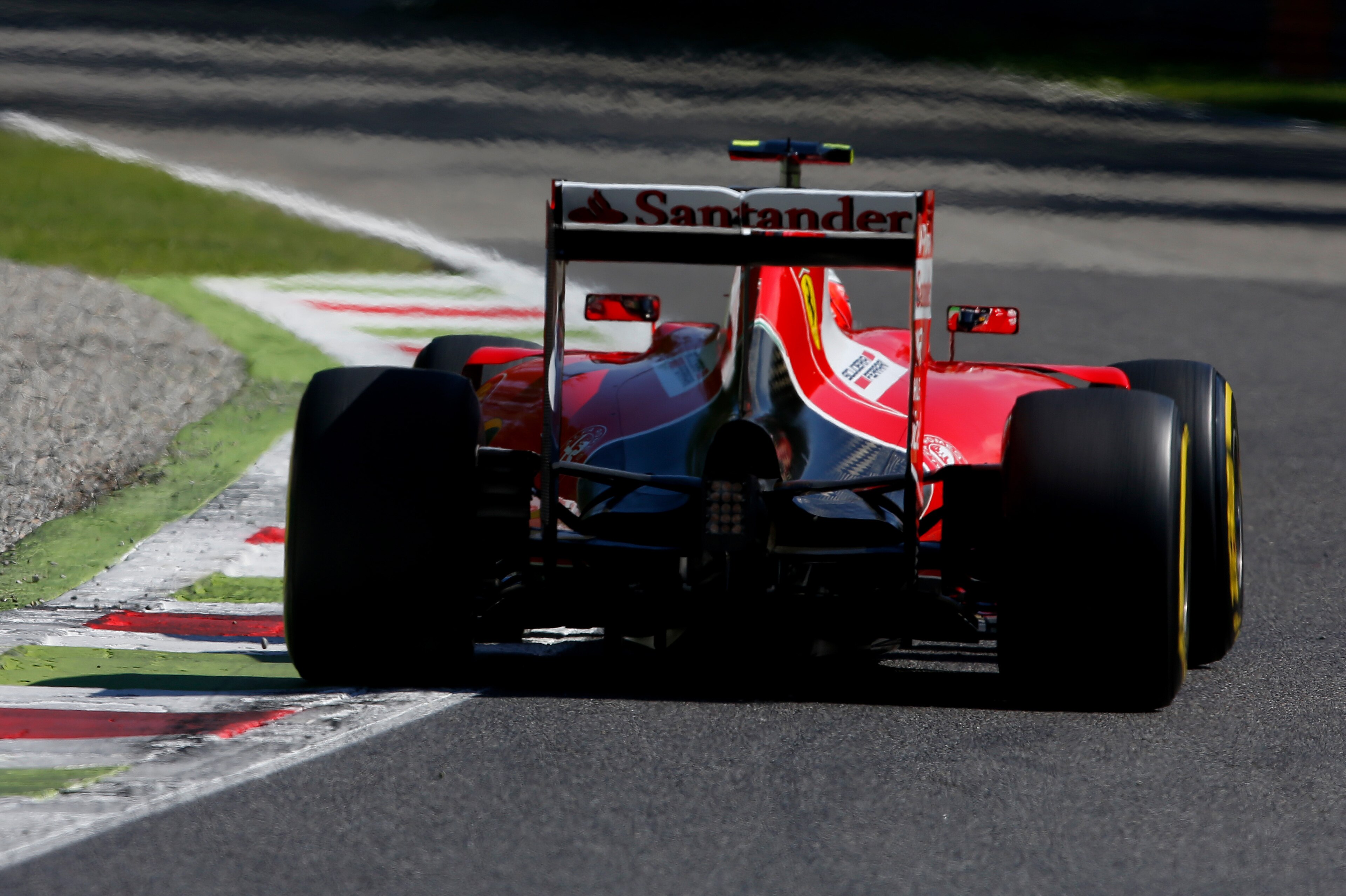 MONZA, ITALY - SEPTEMBER 05:  Kimi Raikkonen of Finland and Ferrari drives during final practice for the Formula One Grand Prix of Italy at Autodromo di Monza on September 5, 2015 in Monza, Italy.  (Photo by Charles Coates/Getty Images)