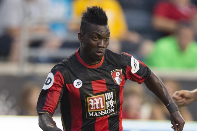PHILADELPHIA, PA - JULY 14: Christian Atsu #20 of AFC Bournemouth controls the ball in the friendly match against the Philadelphia Union on July 14, 2015 at the PPL Park in Chester, Pennsylvania.  (Photo by Mitchell Leff/Getty Images)