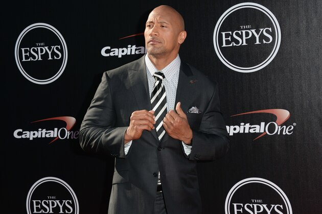 LOS ANGELES, CA - JULY 16:  Actor Dwayne Johnson attends The 2014 ESPYS at Nokia Theatre L.A. Live on July 16, 2014 in Los Angeles, California.  (Photo by Jason Merritt/Getty Images)