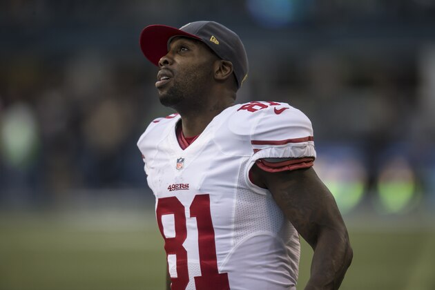 SEATTLE, WA - NOVEMBER 22: Wide receiver Anquan Boldin #81 of the Seattle Seahawks walks on the sidelines during the second half of the football game against the Seattle Seahawks at CenturyLink Field on November 22, 2015 in Seattle, Washington. The Seahawks won the game 29-13. (Photo by Stephen Brashear/Getty Images)