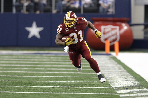 Washington Redskins running back Rock Cartwright (31) during an NFL football game against the Dallas Cowboys, Sunday, Nov. 22, 2009, in Arlington, Texas. (AP Photo/LM Otero)
