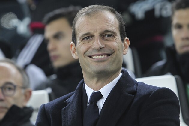 TURIN, ITALY - JANUARY 24:  Juventus FC coach Massimiliano Allegri looks on before the Serie A match between Juventus FC and AS Roma at Juventus Arena on January 24, 2016 in Turin, Italy.  (Photo by Marco Luzzani/Getty Images)