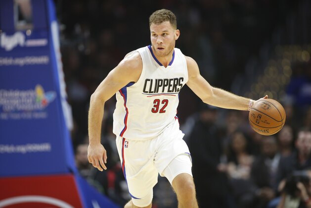 Los Angeles Clippers' Blake Griffin dribbles against the Milwaukee Bucks during the first half of an NBA basketball game, Wednesday, Dec. 16, 2015, in Los Angeles. (AP Photo/Danny Moloshok)