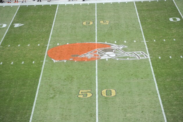 A general view of FirstEnergy Stadium field during an NFL football game between the Oakland Raiders and the Cleveland Browns Sunday, Sept. 27, 2015, in Cleveland. Oakland won 27-20. (AP Photo/David Richard)