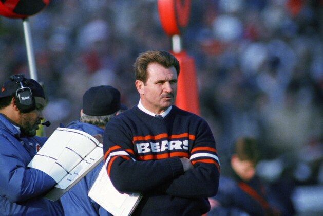 Chicago Bears’ coach Mike Ditka watches his team play during the last home game of the 1985 regular season, Dec. 27, 1985. Ditka coached the Bears to the NFL’s best regular-season record and was named Friday the league’s Coach of the Year by the Associated Press. (AP Photo/Charlie Bennett)