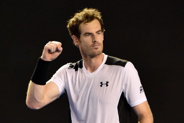 Britain's Andy Murray celebrates victory during his men's singles match against Spain's David Ferrer on day ten of the 2016 Australian Open tennis tournament in Melbourne on January 27, 2016. AFP PHOTO / SAEED KHAN-- IMAGE RESTRICTED TO EDITORIAL USE - STRICTLY NO COMMERCIAL USE / AFP / SAEED KHAN        (Photo credit should read SAEED KHAN/AFP/Getty Images)
