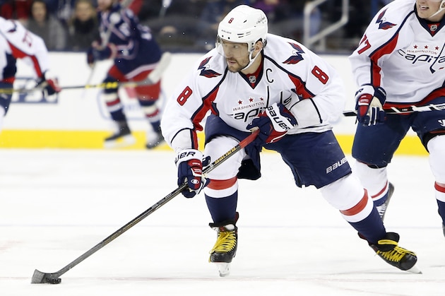 Washington Capitals' Alex Ovechkin, of Russia, plays against the Columbus Blue Jackets during an NHL hockey game Tuesday, Jan. 19, 2016, in Columbus, Ohio. (AP Photo/Jay LaPrete)